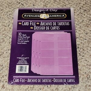 Design A Day Business Card Holder Sleeves 10 Sheets NIP
